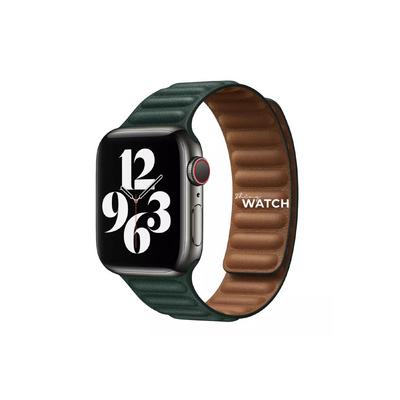 Apple Watch Baklalı Deri Kordon Yeşil P-389