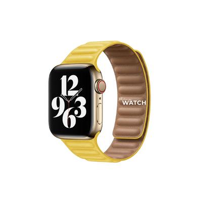 Apple Watch Baklalı Deri Kordon Sarı  P-399